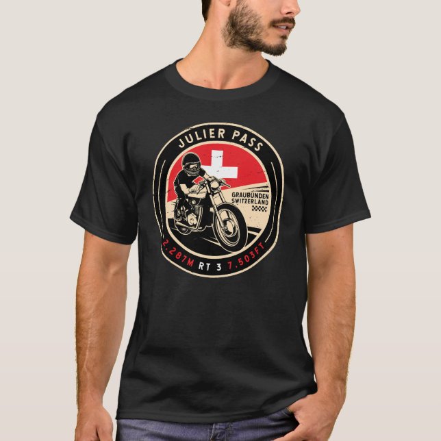 Julier Pass | Switzerland | Motorcycle T-Shirt (Front)
