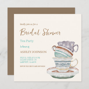 JULIET Tea Set Party Bridal Shower Invitation