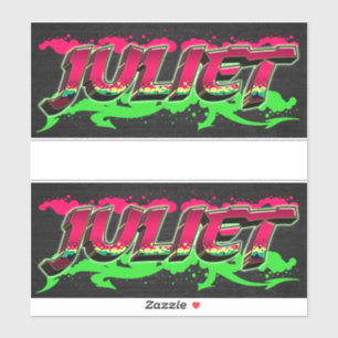 Juliet Vorname Name Graffiti Aufkleber Sticker