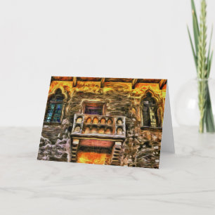 Juliet's Balcony Verona Van Gogh Card