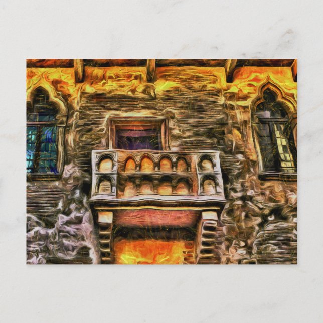 Juliet's Balcony Verona Van Gogh  Holiday Postcard (Front)