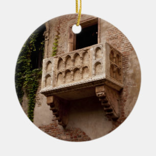 Juliet's Balcony; Where is Romeo? Ceramic Tree Decoration