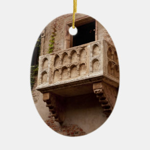 Juliet's Balcony; Where is Romeo? Ceramic Tree Decoration