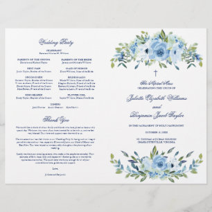 Juliette Catholic Wedding Mass Ceremony Program