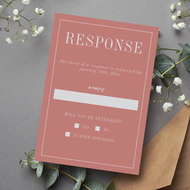 Juliette | Curated Colours | Wedding RSVP Card (Creator Uploaded)