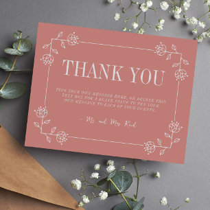 Juliette Curated Colours Wedding Thank You Car Card
