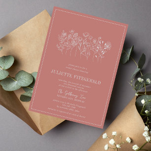 Juliette Floral   Curated Colours   Bridal Shower Invitation