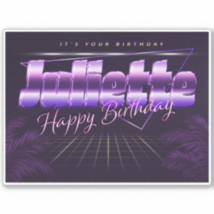 Juliette Name Vorname retro Sticker Geburtstag