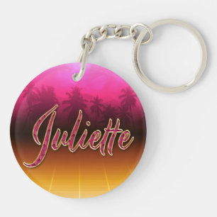 Juliette Vorname Name pink Schlüsselanhänger Key Ring