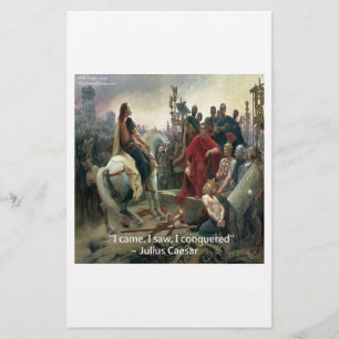 Julius Caesar I Came I Saw I Conquered Stationery