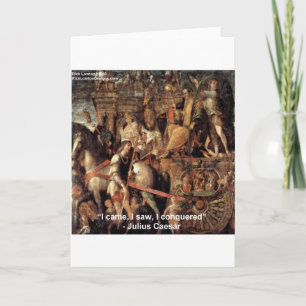 Julius Caesar "I Conquered" Quote Gifts & Tees Card