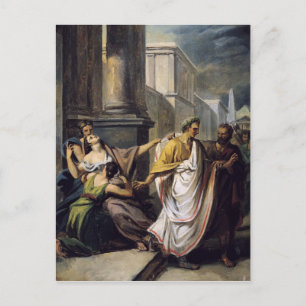 Julius Caesar on his way to the Senate Postcard
