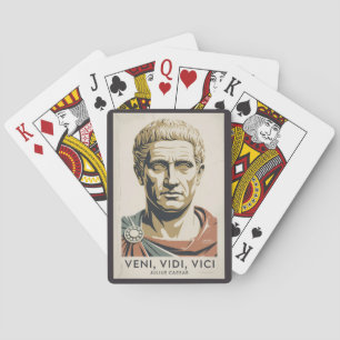 Julius Caesar Quote Roman Empire Illustration Playing Cards