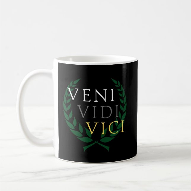 Julius Caesar's Famous "Veni Vidi Vici" Coffee Mug (Left)