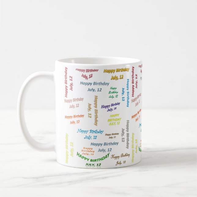 July 12, Birthday Mug (Left)