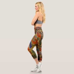 July 14th Celebration in Paris by Vincent van Gogh Capri Leggings