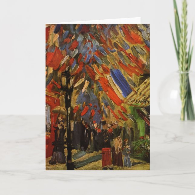 July 14th Celebration in Paris by Vincent van Gogh Card (Front)