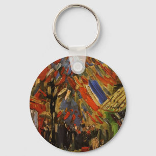 July 14th Celebration in Paris by Vincent van Gogh Key Ring