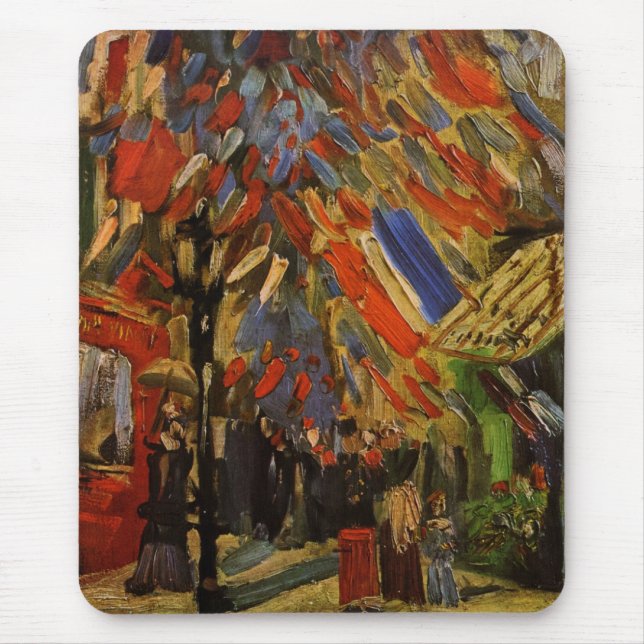 July 14th Celebration in Paris by Vincent van Gogh Mouse Mat (Front)