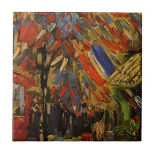 July 14th Celebration in Paris by Vincent van Gogh Tile