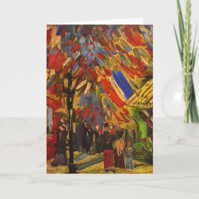July 14th Celebration in Paris Van Gogh Fine Art Card (Front)