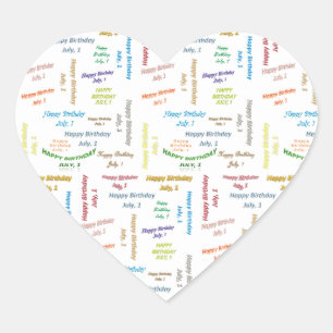 July, 16 Birthday Sticker