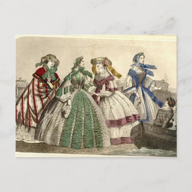 July, 1859 Fashions Postcard (Front)