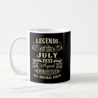 July 1933 89th Birthday Gift 89 Year Old For Men W Coffee Mug