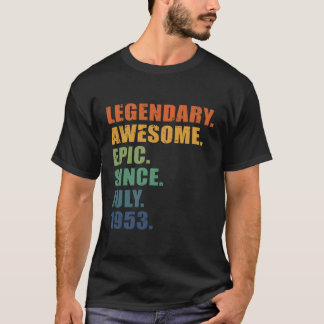 July 1953 70 Years Anniversary 70Th T-Shirt