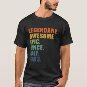 July 1963 60 Years Anniversary 60Th T-Shirt