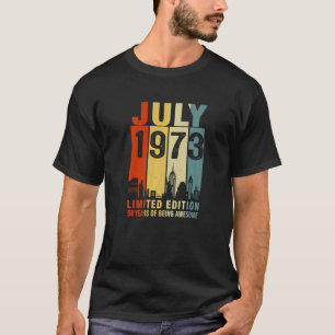 July 1973 50 Years Of Being Awesome Vintage T-Shirt