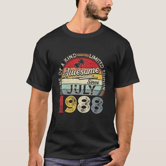 July 1988 Limited Edition Outfit Retro 33Rd Bday G T-Shirt (Front)