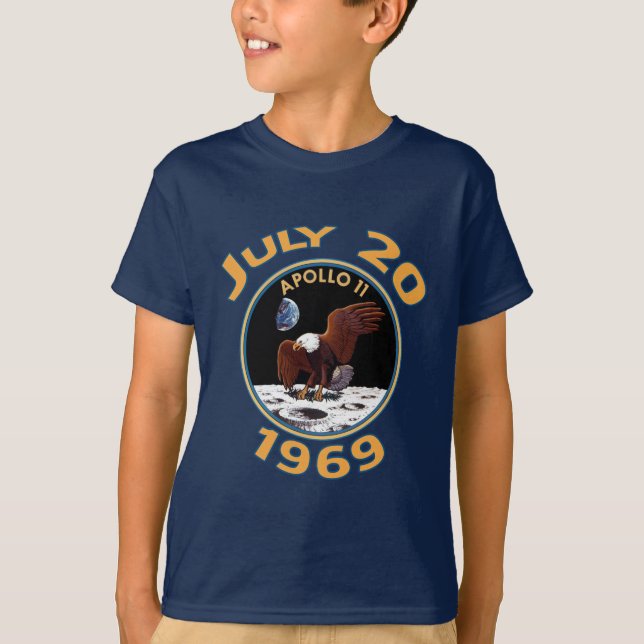 July 20, 1969 Apollo 11 Mission to the Moon T-Shirt (Front)