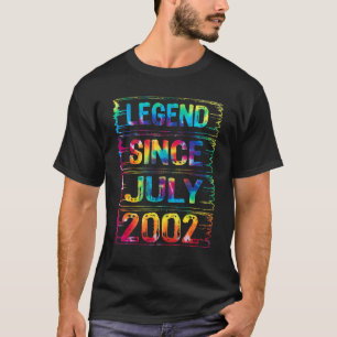 July 20 Years Old Since 2002 20th Birthday  Tie Dy T-Shirt