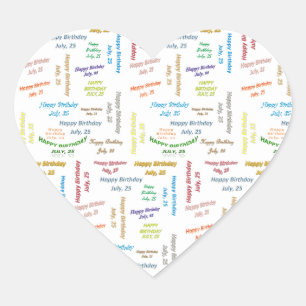 July, 25 Birthday Sticker