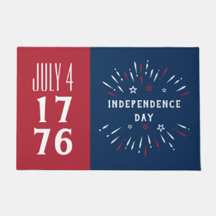 July 4 1776 America USA Independence Day Fireworks Doormat