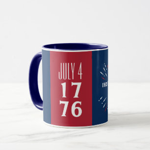 July 4 1776 America USA Independence Day Fireworks Mug