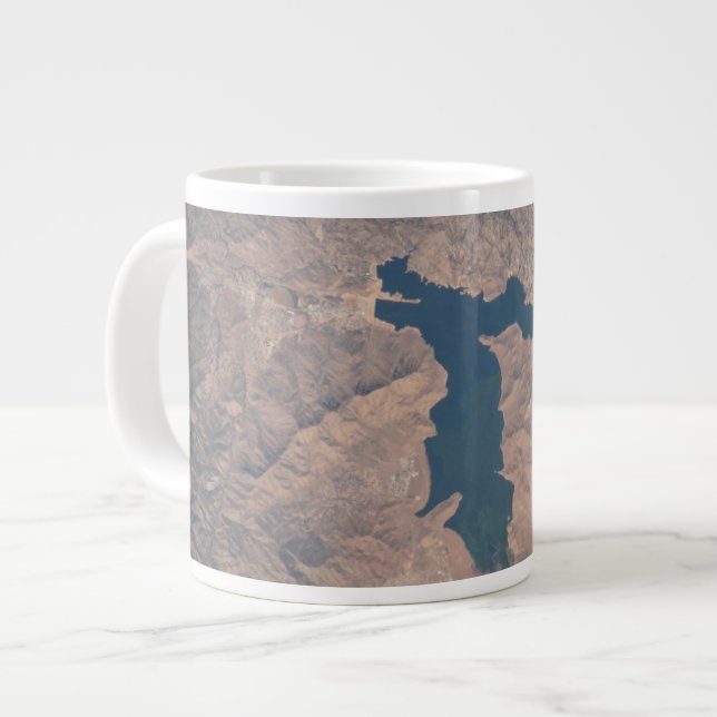 July 4, 2019 - Lake Isabella In California. Large Coffee Mug (Front Left)