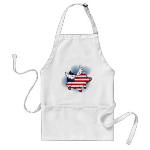 July 4/ 4th of July Patriotic Flying Pig BBQ Apron