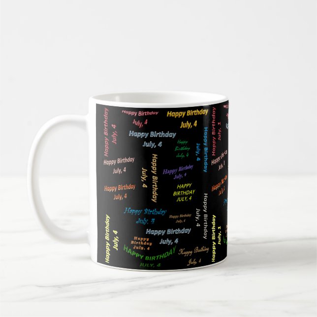 July 4, Birthday Mug (Left)