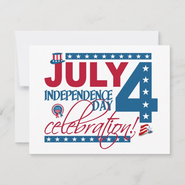 JULY 4 Celebration invitation - customise! (Front)