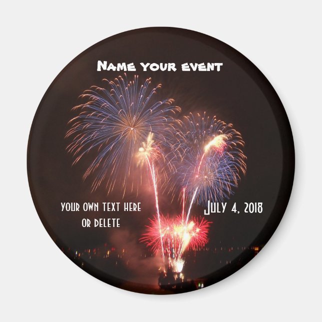 July 4 Fireworks Party Magnet (Front)