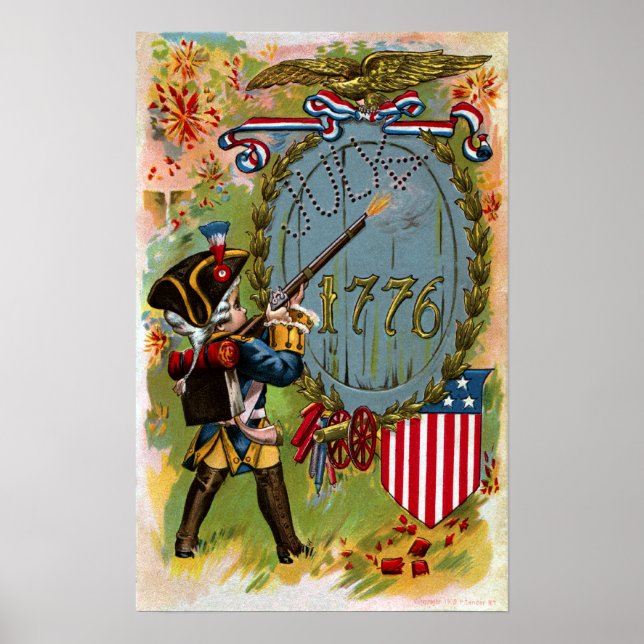 July 4th 1776 Minuteman Poster (Front)