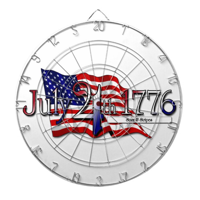 July 4th 1776 Stars & Stripes Dartboard (Front)