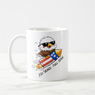 July 4th, 250 Years Eagle on Firecracker Coffee Mug