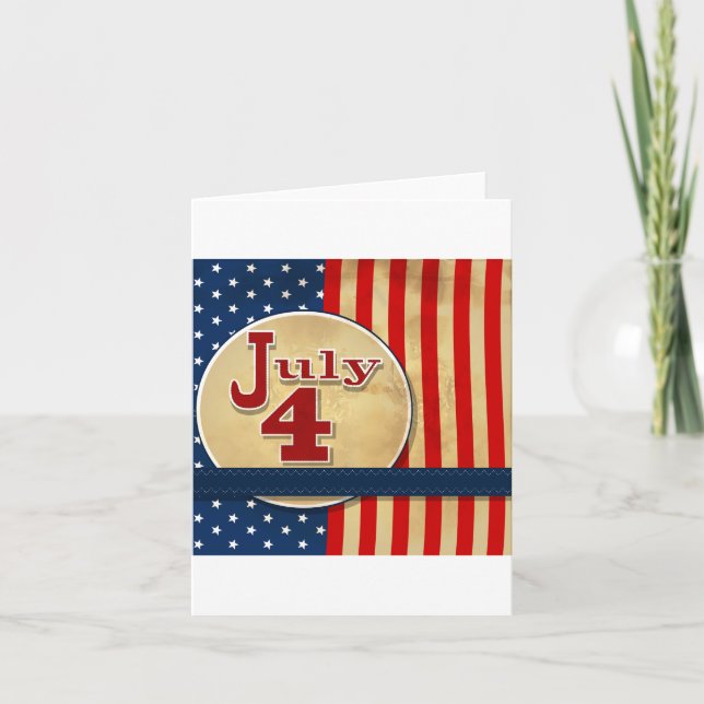 July 4th American Flag Note Cards (Front)