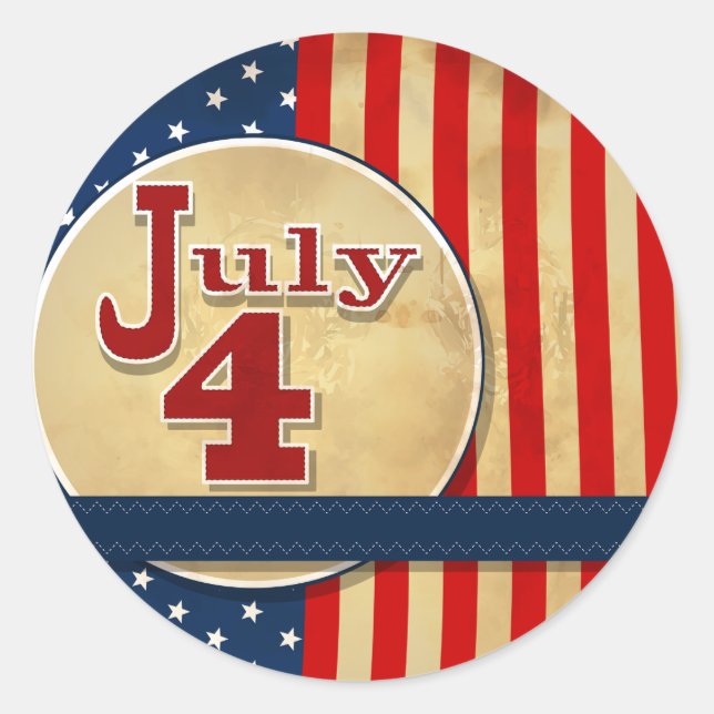 July 4th American Flag Stickers (Front)