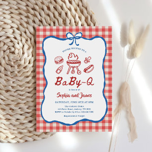 July 4th Baby Shower Baby-Q Baby Shower Invitation