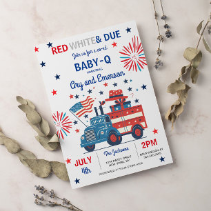July 4th Baby Shower Baby-Q Baby Shower July BBQ I Invitation
