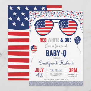 July 4th Baby Shower Baby-Q Baby Shower July BBQ Invitation